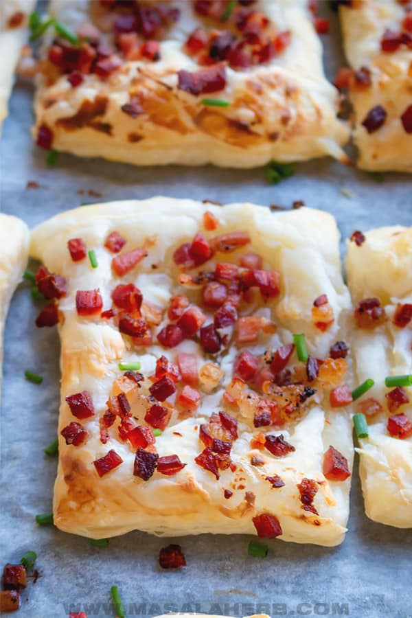 bacon over puff pastry