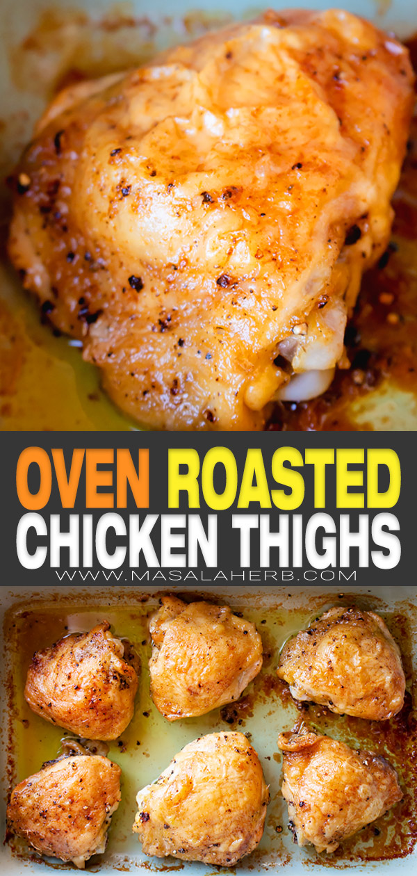 baked chicken thighs image pin