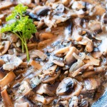 creamy sliced button mushrooms