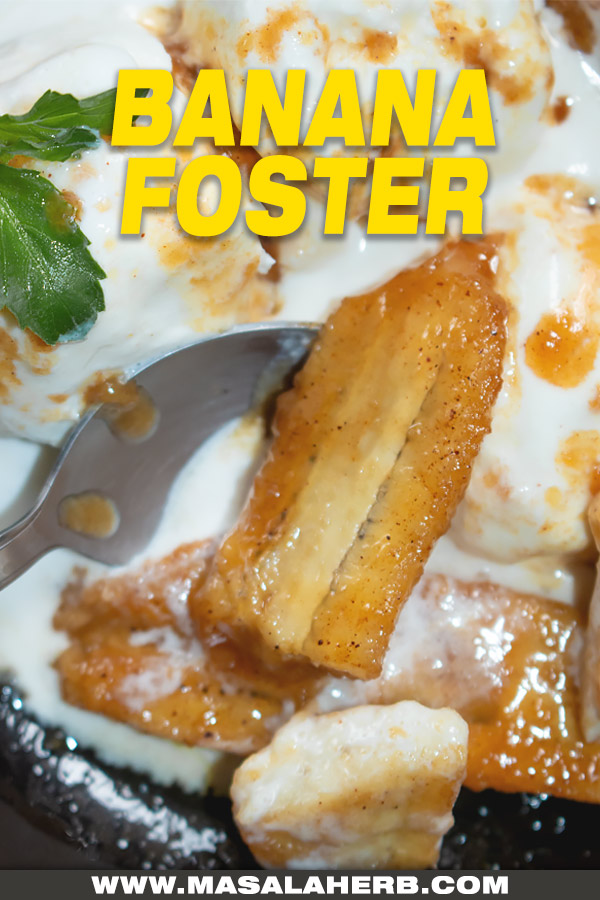 banana foster and ice cream dessert image