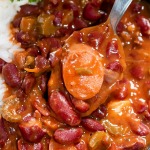 rice and red beans served hot in a bowl