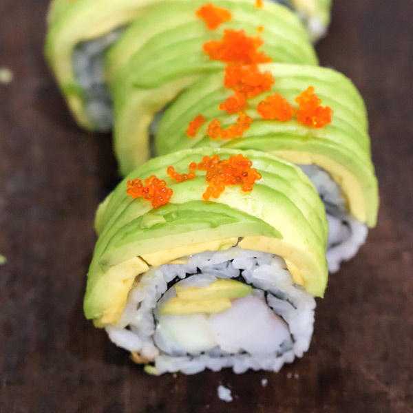 dragon roll with shrimp