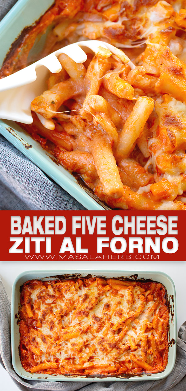 Five Cheese Ziti al Forno, Lunch & Dinner Menu