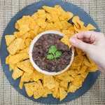 bean dip with nachos