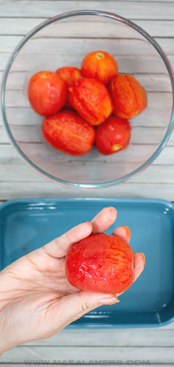 How to blanch Tomatoes to peel