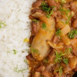 beans and rice with sausage