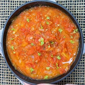 Simple Stewed Tomatoes Recipe (+VIDEO) | MasalaHerb.com