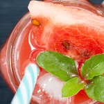 close up of Fresh Watermelon Juice