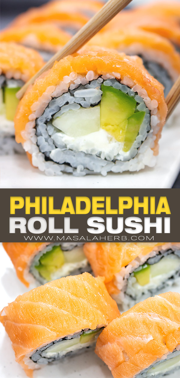 philadelphia roll sushi pin image