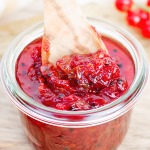 chutney with red currant berries