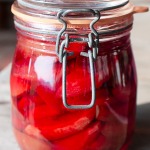 canned plums in a jar