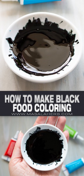 How to make Black Food Coloring (+VIDEO) | MasalaHerb.com