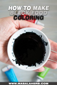 How to make Black Food Coloring (+VIDEO) | MasalaHerb.com