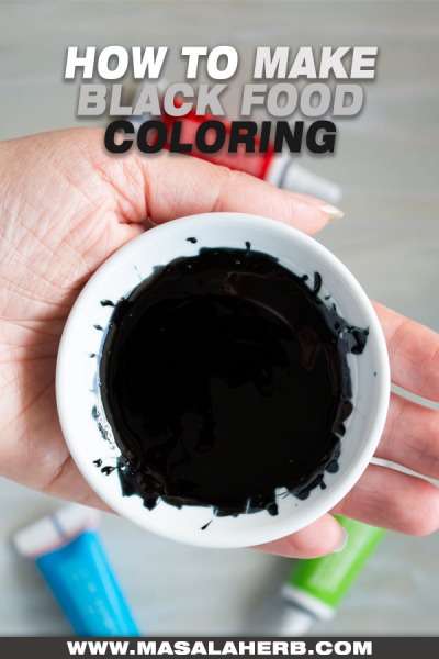 How to make Black Food Coloring (+VIDEO) | MasalaHerb.com