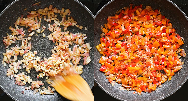 saute peppers