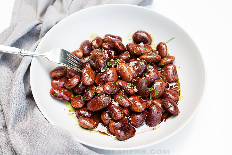 scarlet runner beans salad