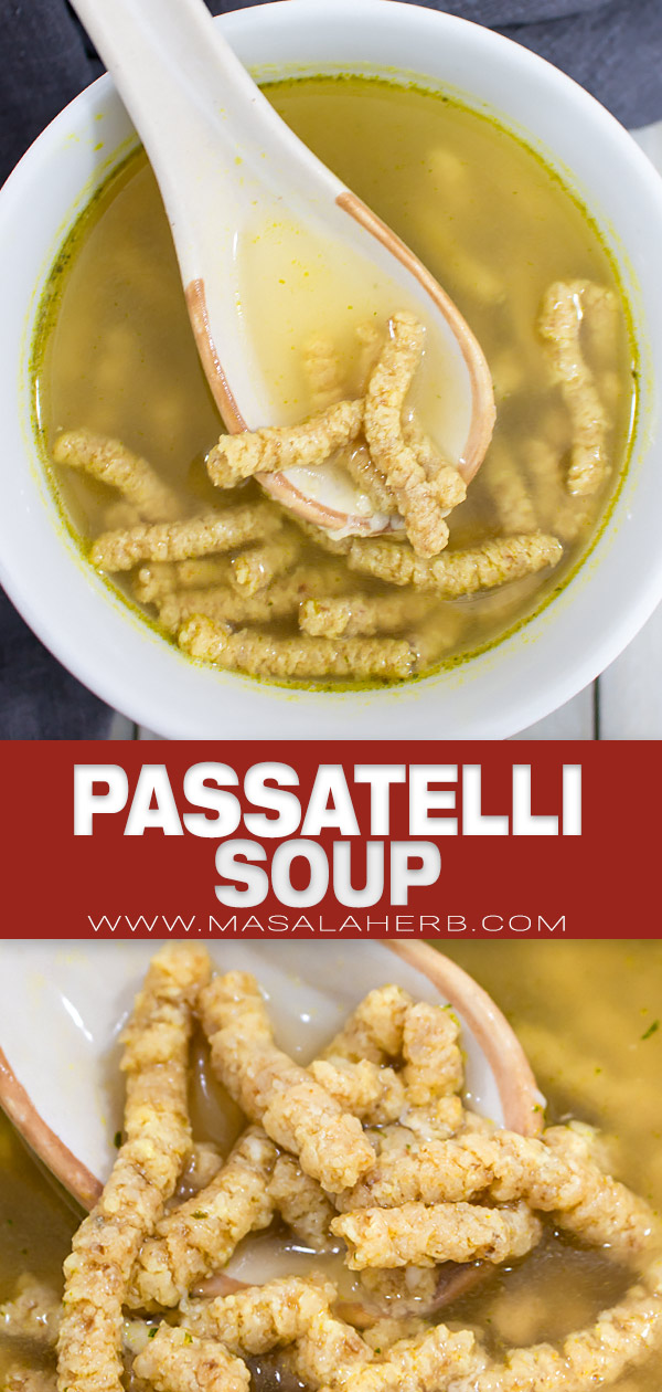 Italian Passatelli Soup Recipe pin image