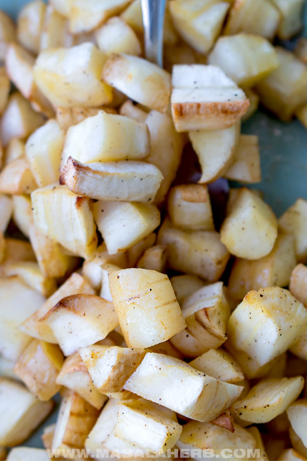 cooked parsnips