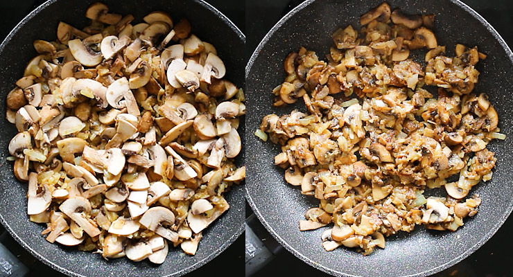 sauté mushrooms