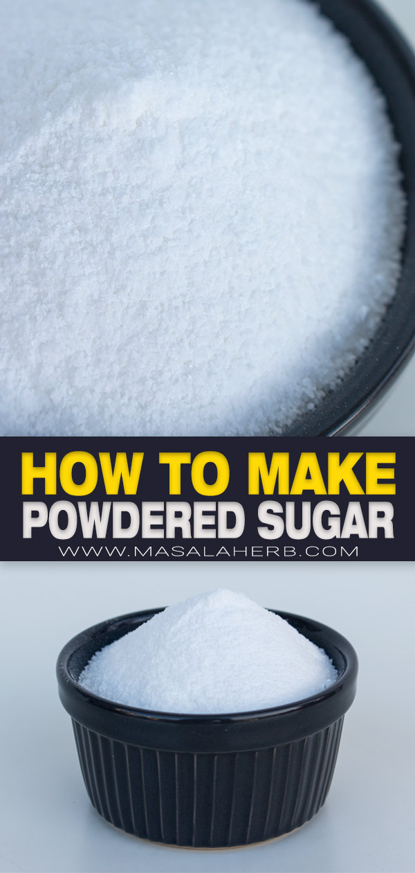How to make Powdered Sugar pin image