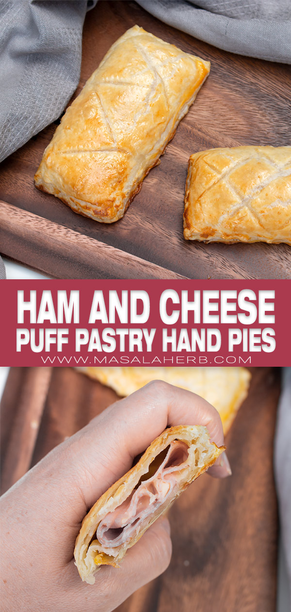 Ham and Cheese Puff Pastry Hand Pies pin picture