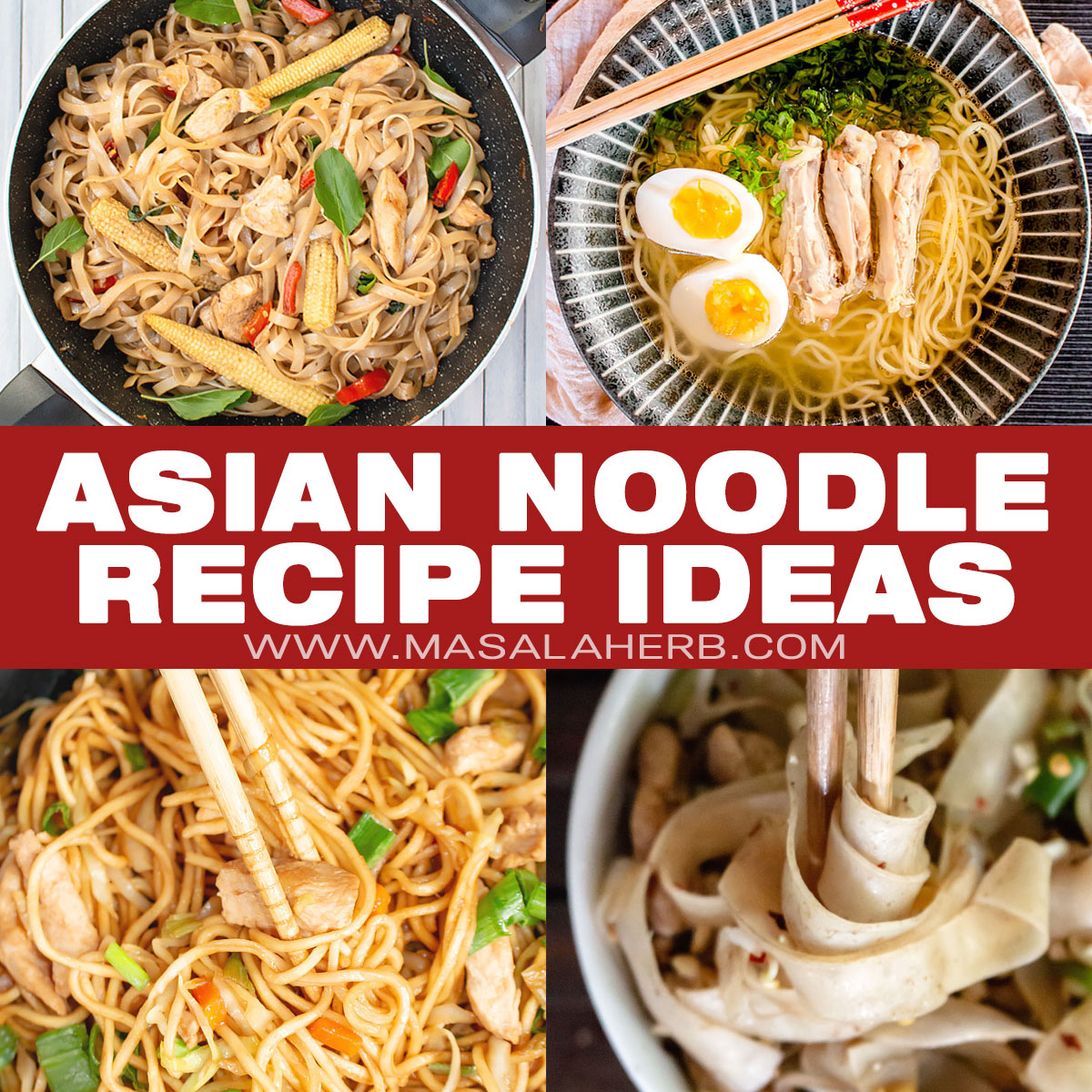 Asian Noodle Recipes pin