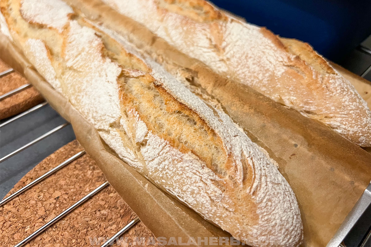 french baguette made at home