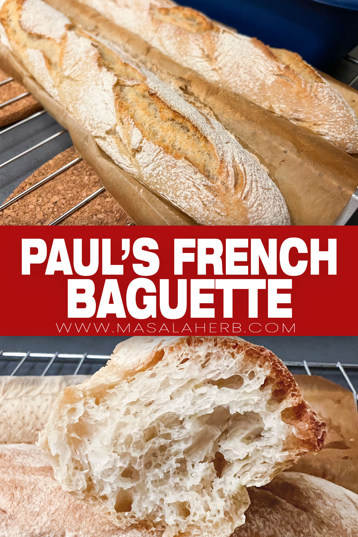 Paul's Baguette Recipe pin image