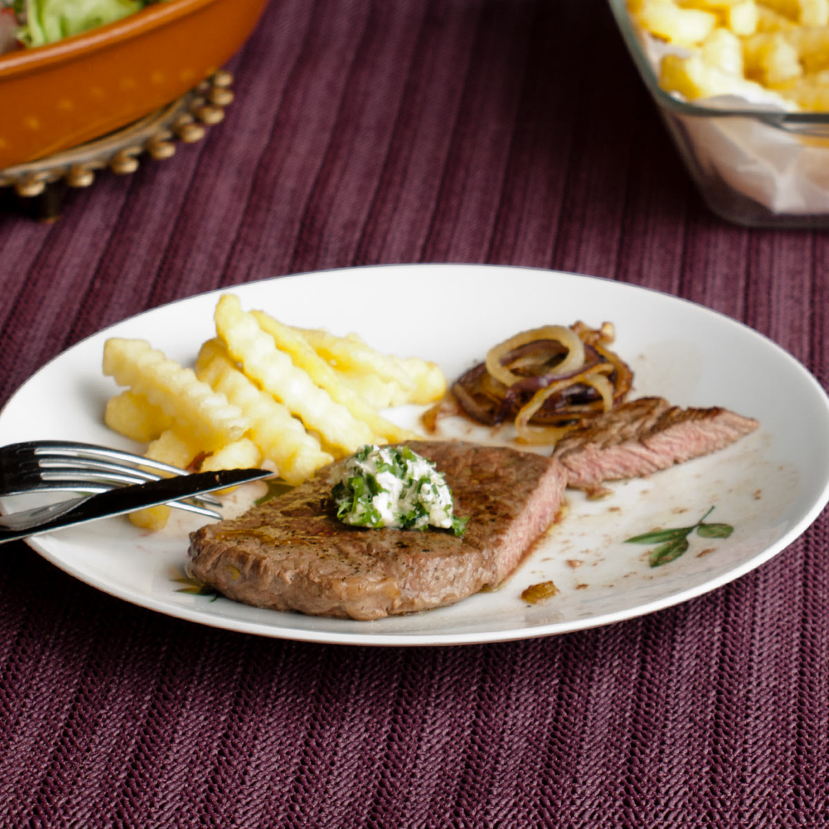 Beef Steak with Herb Butter
