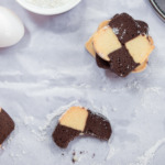 Checkerboard Cookies close up bird view