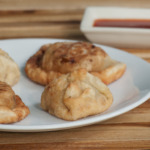 Fried Veg Momo on a plate