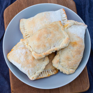 pizza pockets on a plate