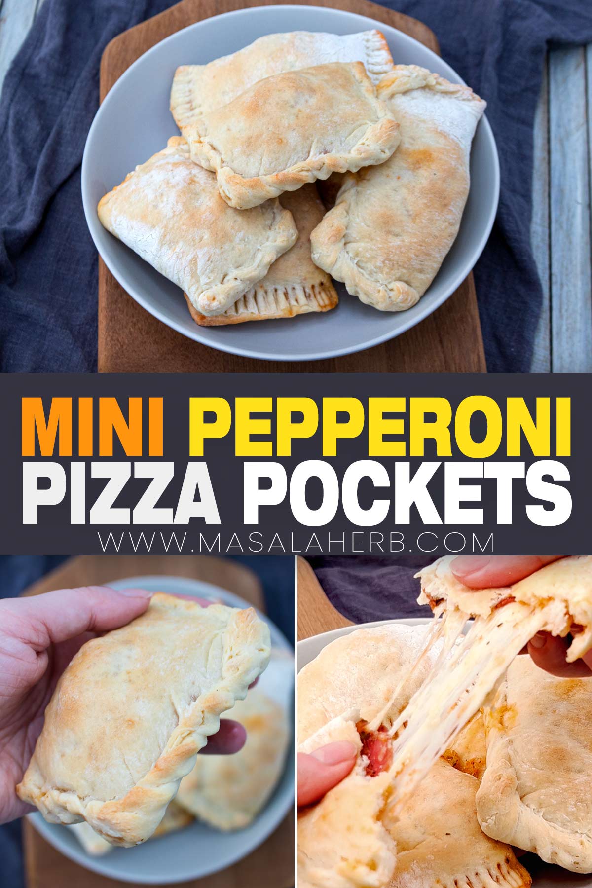 Pepperoni Pizza Pocket Recipe pin image