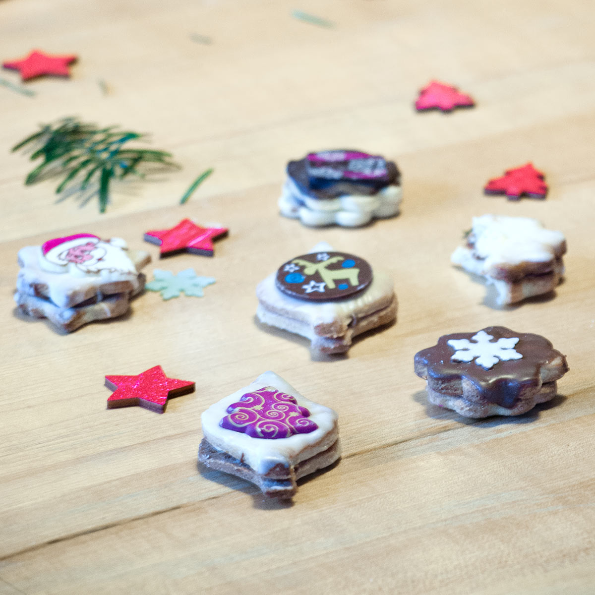 French Petit Fours Cookies decorated