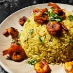 Recheado Prawns with lemon rice