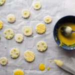 Vodka Cookies top down view with sugar decoration