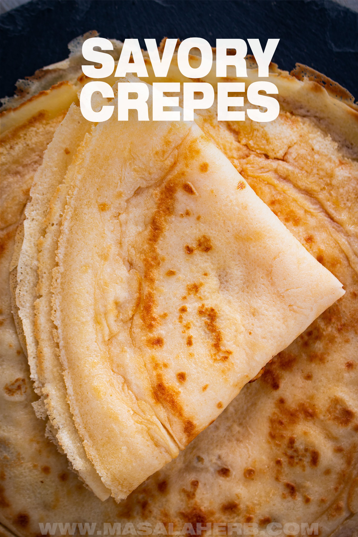 Skillet French Savory Crêpe Recipe pin image