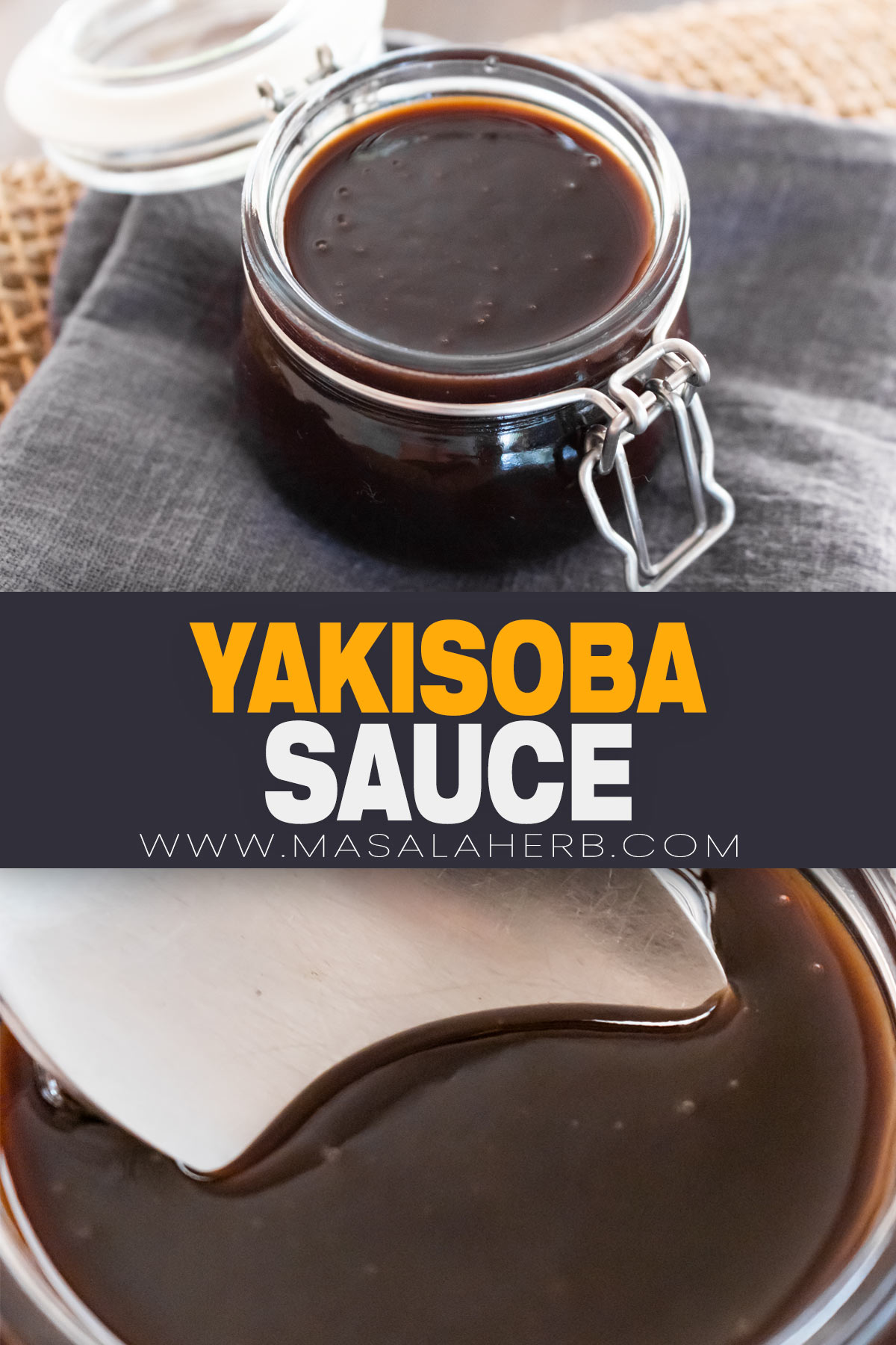 Homemade Yakisoba Sauce Recipe pin image