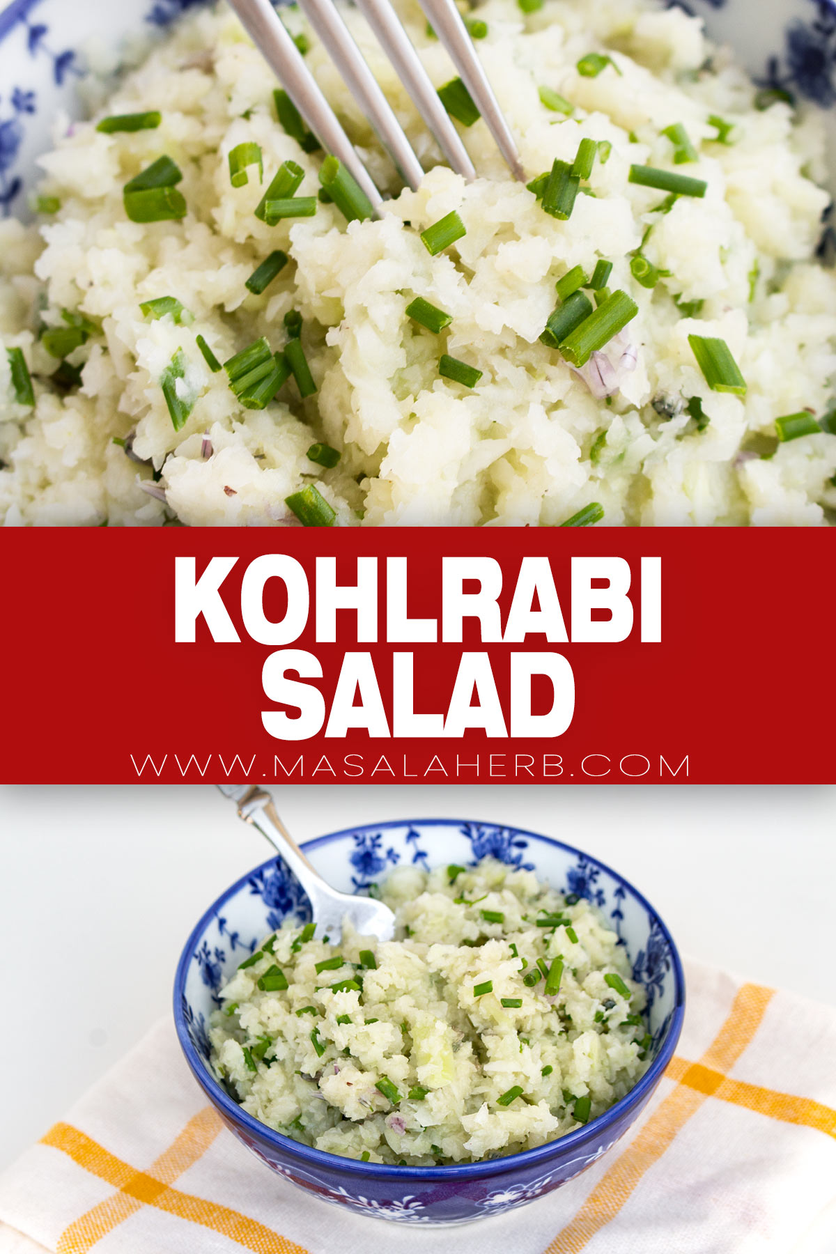 Simple Kohlrabi Salad Recipe pin picture