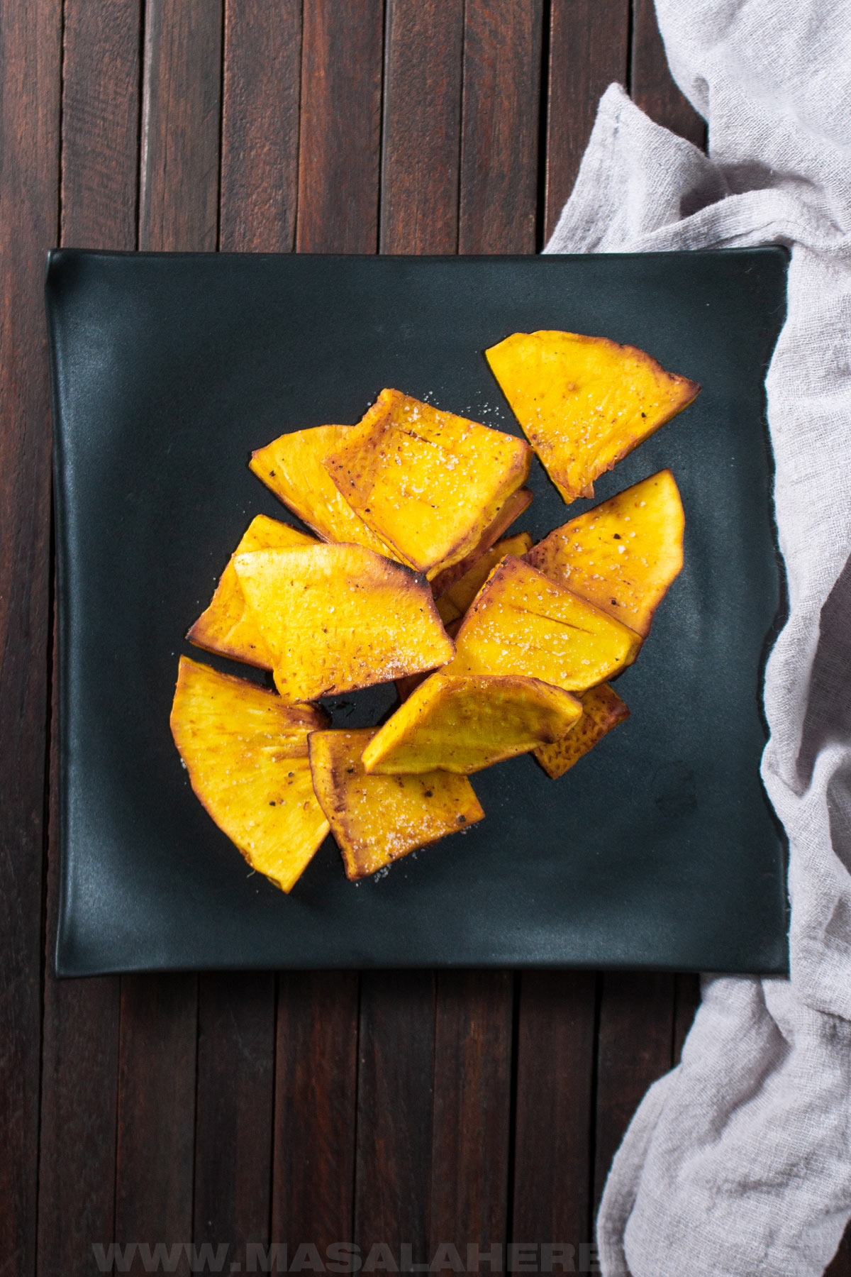 Breadfruit fries with spices