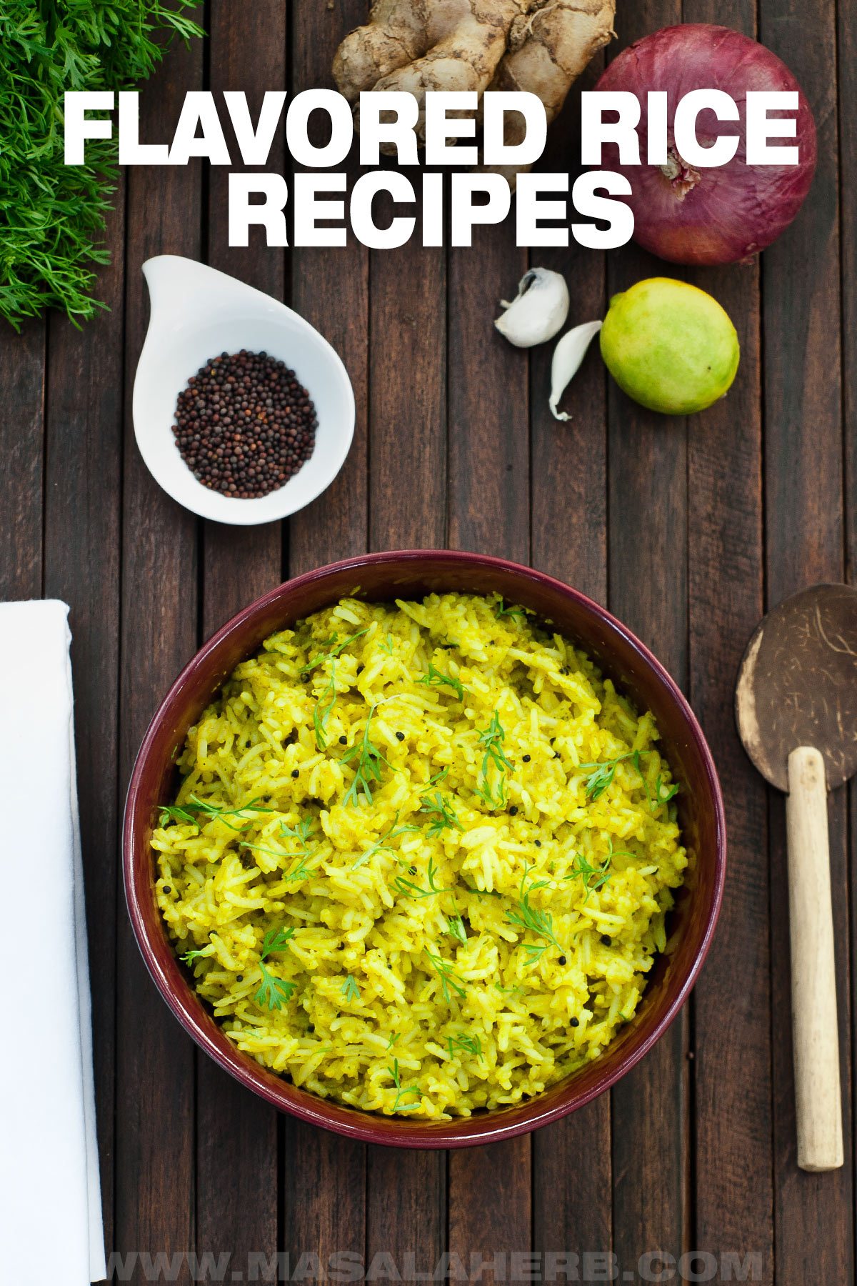 +18 Flavored Rice Recipes pin picture