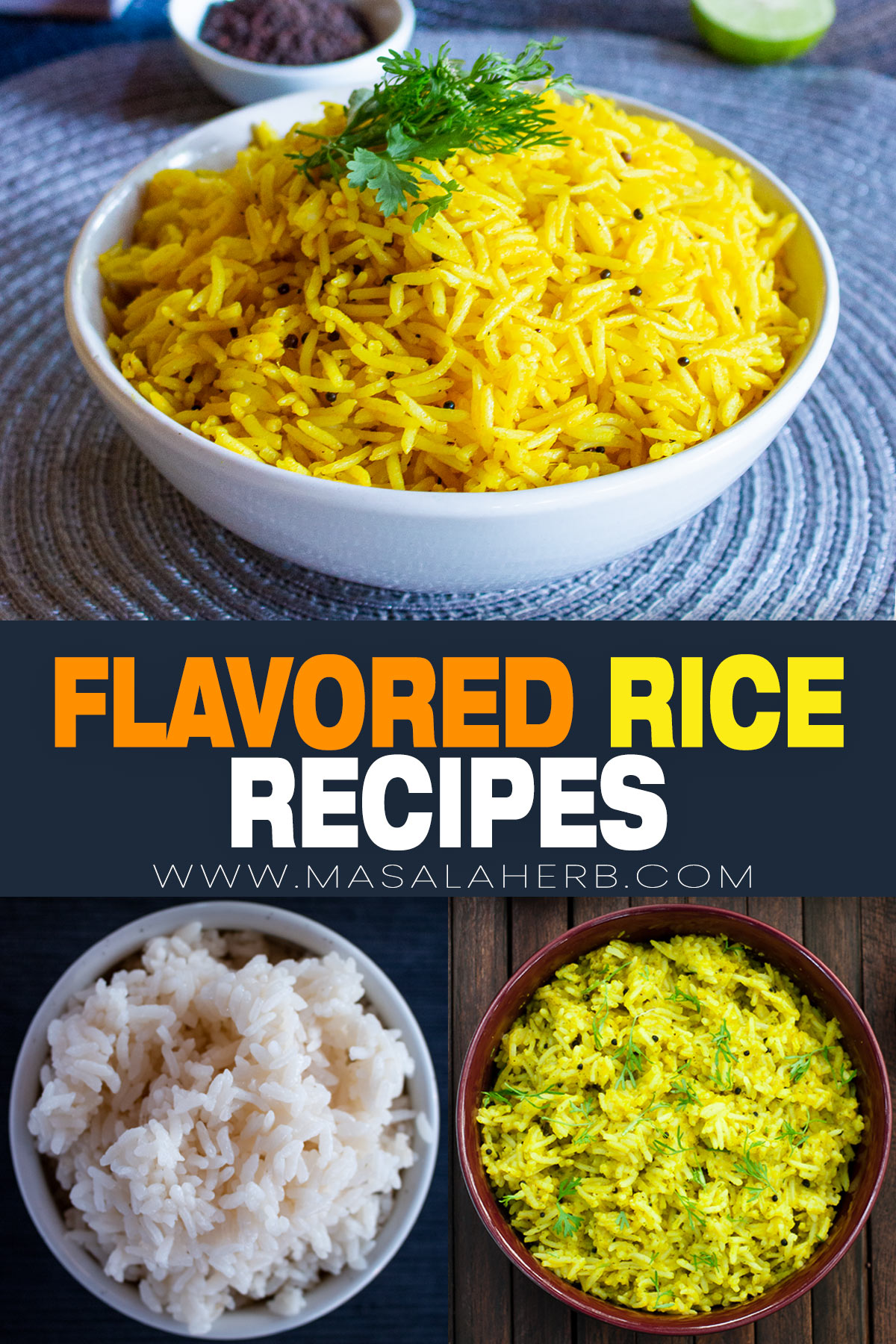 +18 Flavored Rice Recipes pin image