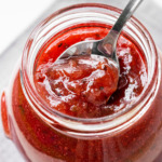 close up of gooseberry jam