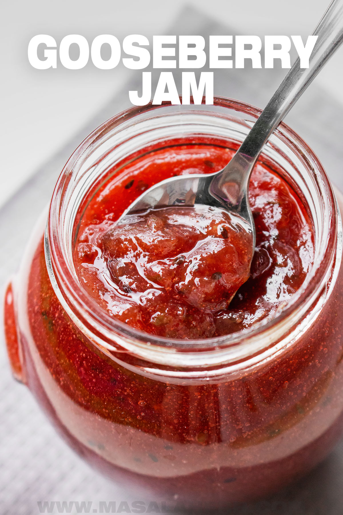 Gooseberry Jam Recipe pin picture
