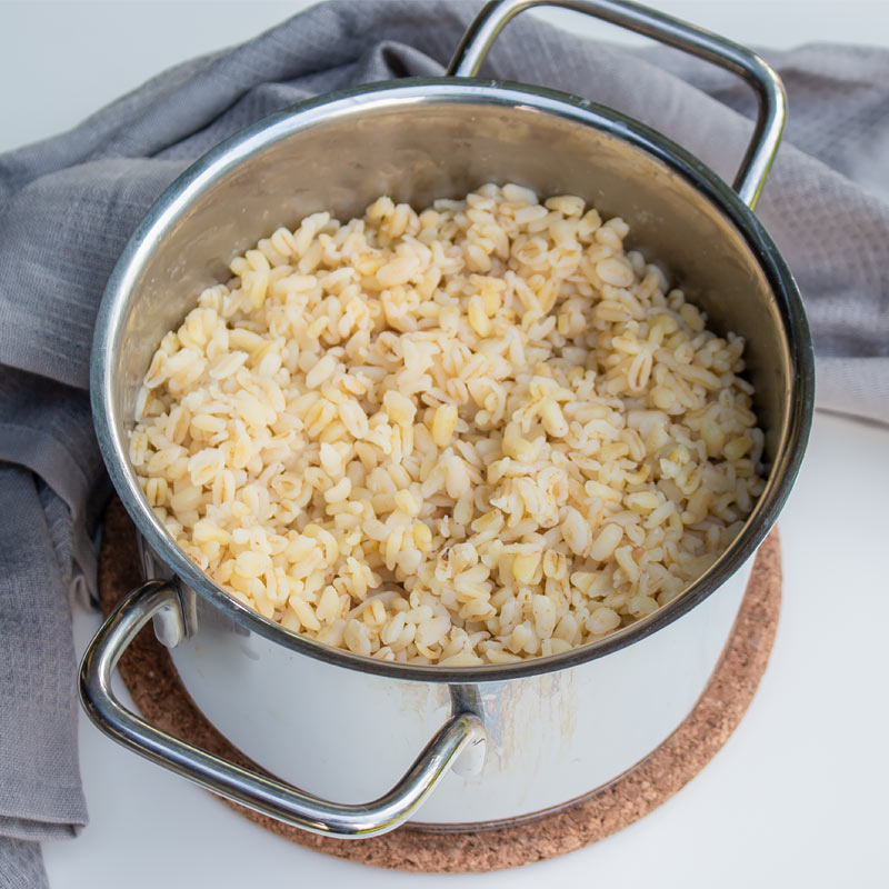 wheat berries in a pot cooked