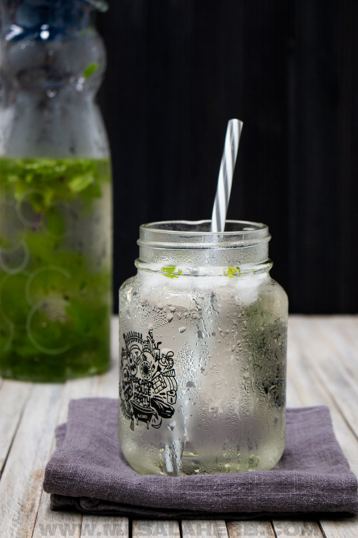 Mint Infused Water in a glass