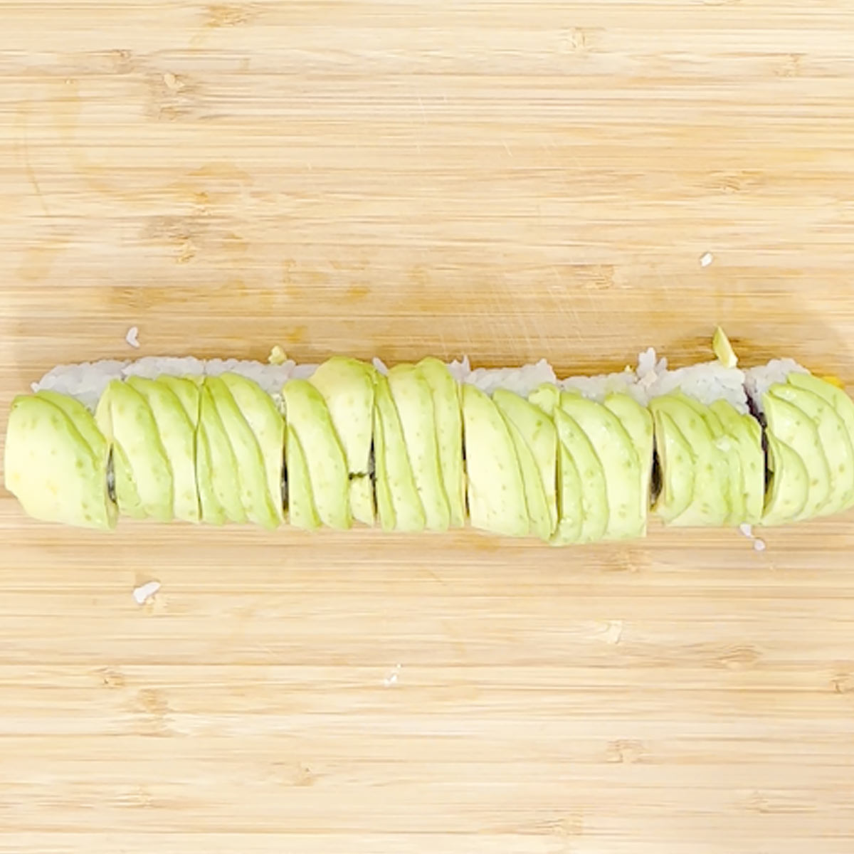 sliced vegan sushi roll