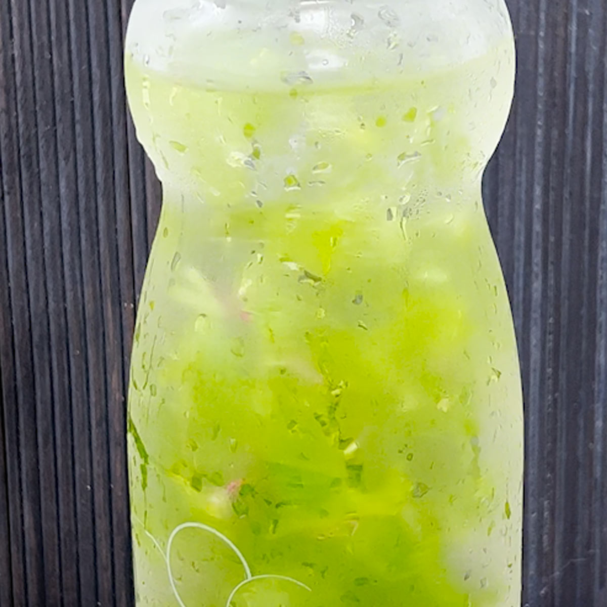 cooled mint water in a bottle
