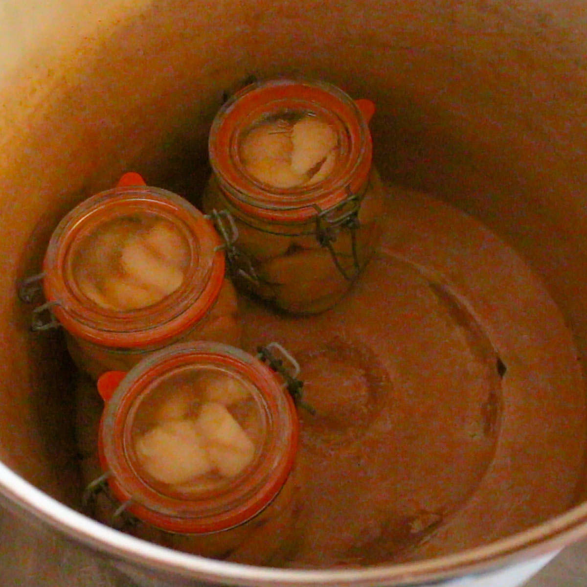 jars in a water bath canner