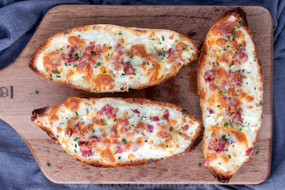 2 piece of homemade french bread pizza